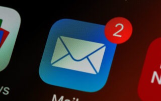 notificatie van een nieuwe email op een iphone